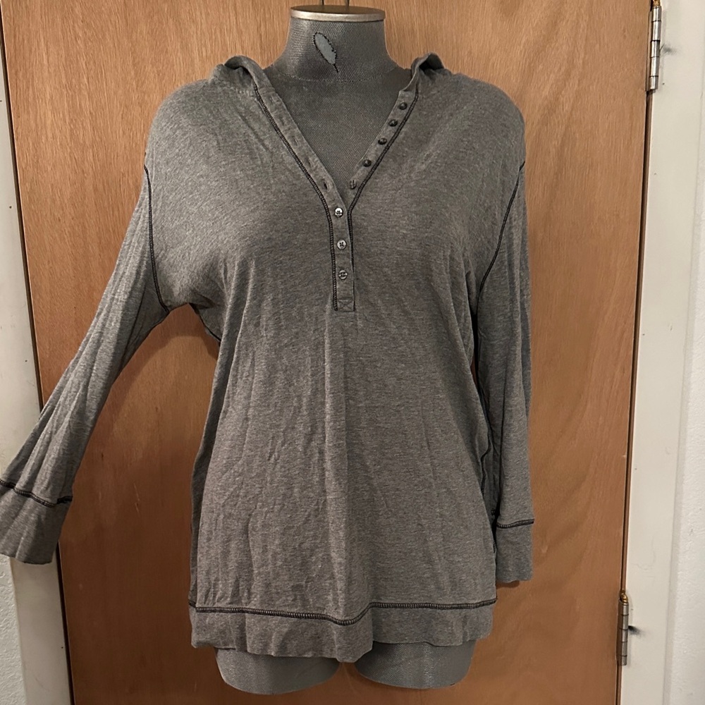 Norma Kamali Charcoal Button-Down Shirt